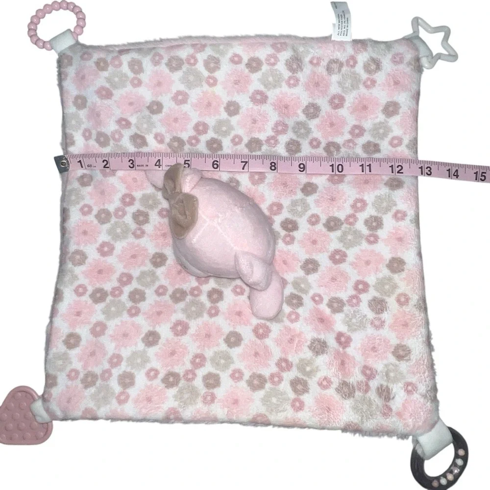 Dream Gro Pink Bear‎ Lovey Plush Rattle Security Blanket Teether Sensory Toy